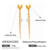 Wholesale Jewelry Stainless Steel Geometric Love Tassel Earrings Electroplated For Women
