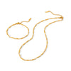 Wholesale Jewelry Stainless Steel Geometric Melon Seed Chain Electroplating Women's