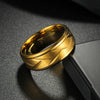 Wholesale Jewelry Stainless Steel Geometric Men's Ring Electroplated