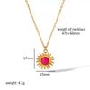 Wholesale Jewelry Stainless Steel Geometric Mixed Gemstone Setting Electroplated O Word Chain Necklace For Women