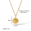 Wholesale Jewelry Stainless Steel Geometric Mixed Gemstone Setting Electroplated O Word Chain Necklace For Women