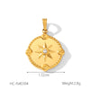 Wholesale Jewelry Stainless Steel Geometric Moon Eight Mans Star Pendant With Electroplating