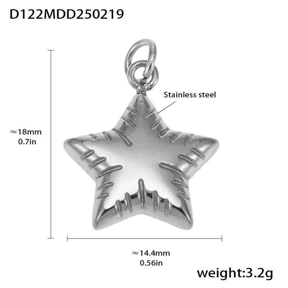 Wholesale Jewelry Stainless Steel Geometric Multielement Pendant 18K Gold Plated