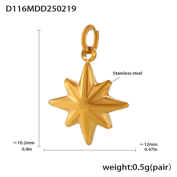 Wholesale Jewelry Stainless Steel Geometric Multielement Pendant 18K Gold Plated