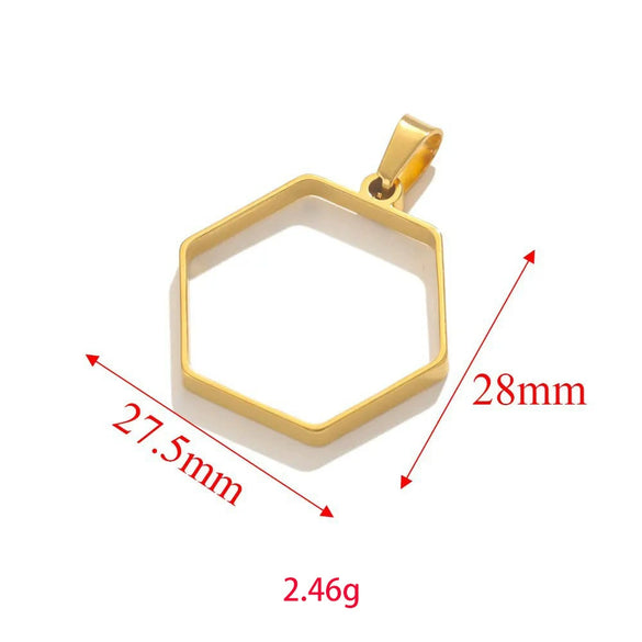 Wholesale Jewelry Stainless Steel Geometric Multishaped Rectangular Electroplated Earrings Pendant Necklace