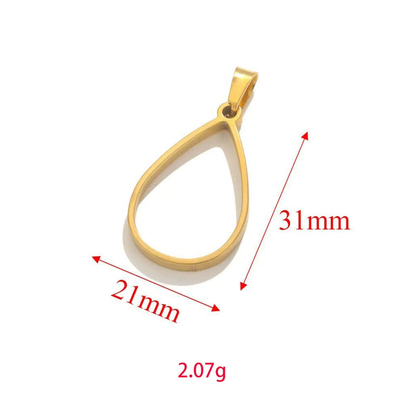 Wholesale Jewelry Stainless Steel Geometric Multishaped Rectangular Electroplated Earrings Pendant Necklace