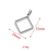 Wholesale Jewelry Stainless Steel Geometric Multishaped Rectangular Electroplated Earrings Pendant Necklace