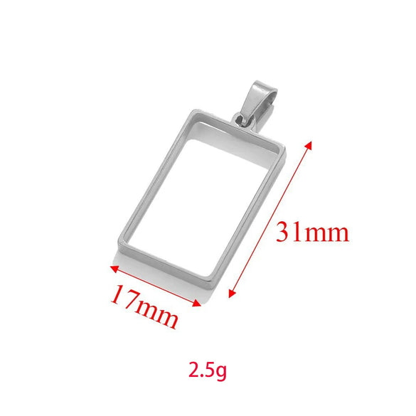 Wholesale Jewelry Stainless Steel Geometric Multishaped Rectangular Electroplated Earrings Pendant Necklace