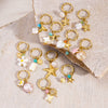 Wholesale Jewelry Stainless Steel Geometric Ocean Elements Series Earrings Furnace Electroplated For Women