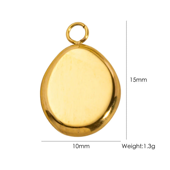 Wholesale Jewelry Stainless Steel Geometric Oildrip Diamondstudded Electroplated Accessories For Women