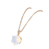 Wholesale Jewelry Stainless Steel Geometric Opal Necklace Women's Hip Hop Retro Classic Ochain Electroplating