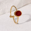Wholesale Jewelry Stainless Steel Geometric Open Adjustable Ring Electroplated