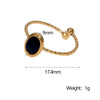 Wholesale Jewelry Stainless Steel Geometric Open Adjustable Ring Electroplated