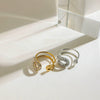 Wholesale Jewelry Stainless Steel Geometric Open Ring Electroplated Light Luxury Highend Women's Jewelry