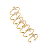 Wholesale Jewelry Stainless Steel Geometric Open Ring For Women With Electroplating And Zircon Inlay