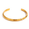 Wholesale Jewelry Stainless Steel Geometric Original Design Electroplated Open Bracelet