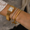 Wholesale Jewelry Stainless Steel Geometric Original Design Electroplated Open Bracelet