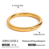 Wholesale Jewelry Stainless Steel Geometric Original Design Electroplated Ring And Round Bracelet