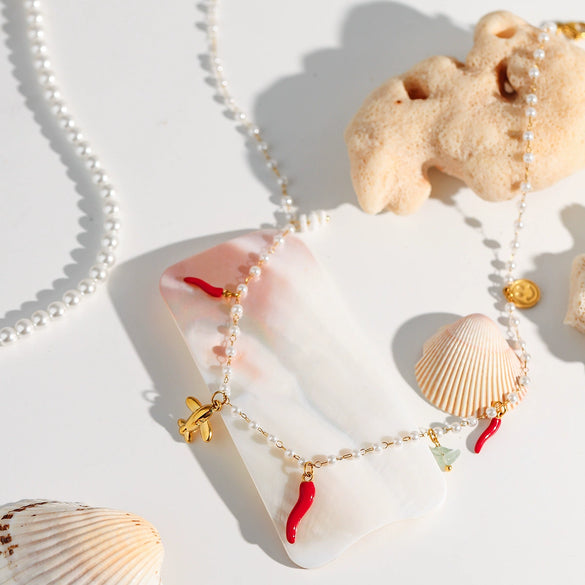 Wholesale Jewelry Stainless Steel Geometric Original Design Electroplating Pendant Necklace For Women