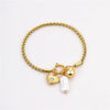 Wholesale Jewelry Stainless Steel Geometric Pendant Necklace And Bracelet With Electroplating For Women