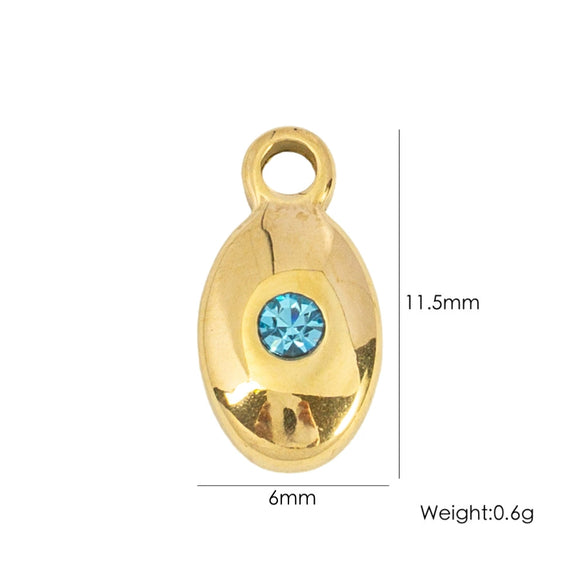 Wholesale Jewelry Stainless Steel Geometric Pendant With Natural Stone And Furnace Electroplating