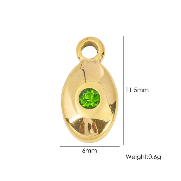 Wholesale Jewelry Stainless Steel Geometric Pendant With Natural Stone And Furnace Electroplating