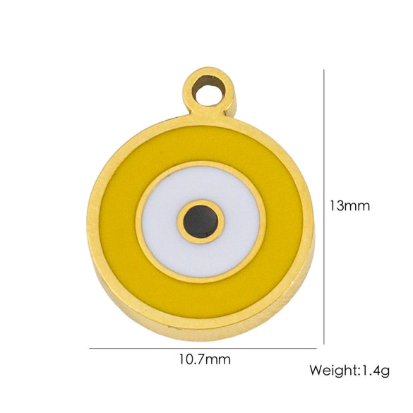 Wholesale Jewelry Stainless Steel Geometric Pendant With Natural Stone And Furnace Electroplating