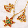 Wholesale Jewelry 316L Stainless Steel Geometric Plant Flowers Style Electroplating Pendant
