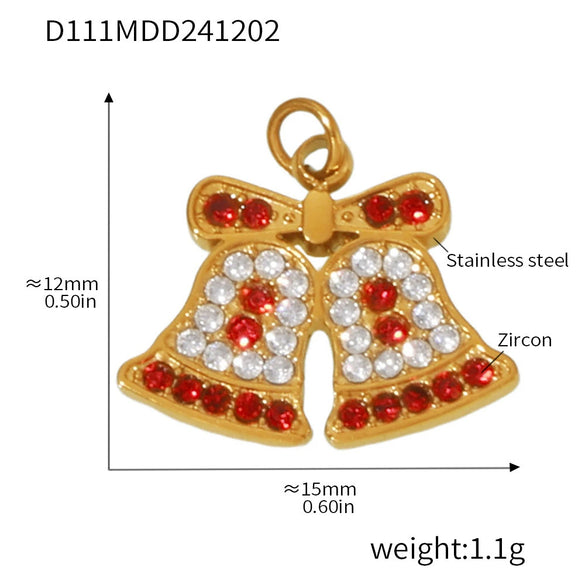 Wholesale Jewelry 316L Stainless Steel Geometric Plant Flowers Style Electroplating Pendant