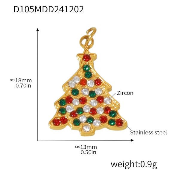 Wholesale Jewelry 316L Stainless Steel Geometric Plant Flowers Style Electroplating Pendant