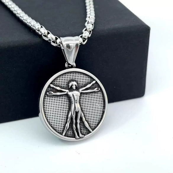 Wholesale Jewelry Stainless Steel Geometric Polishing Pendant Necklace Ancient Greek Mythology Belief Series