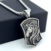 Wholesale Jewelry Stainless Steel Geometric Polishing Pendant Necklace Ancient Greek Mythology Belief Series
