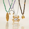 Wholesale Jewelry Stainless Steel Geometric Purple Zircon Cut Beaded Stacking Pendant Necklace With Electroplating