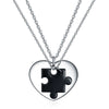 Wholesale Jewelry Stainless Steel Geometric Puzzle Pendant Necklace For Couple With Electroplating Ochain