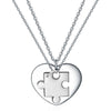 Wholesale Jewelry Stainless Steel Geometric Puzzle Pendant Necklace For Couple With Electroplating Ochain