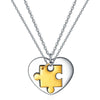 Wholesale Jewelry Stainless Steel Geometric Puzzle Pendant Necklace For Couple With Electroplating Ochain