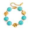 Wholesale Jewelry Stainless Steel Geometric Retro Style Electroplated Women's Bracelet