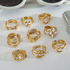 Wholesale Jewelry Stainless Steel Geometric Ring Electroplating For Women