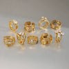 Wholesale Jewelry Stainless Steel Geometric Ring Electroplating For Women