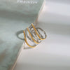 Wholesale Jewelry Stainless Steel Geometric Ring Electroplating For Women