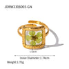 Wholesale Jewelry Stainless Steel Geometric Ring Electroplating Women's