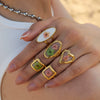 Wholesale Jewelry Stainless Steel Geometric Ring Electroplating Women's