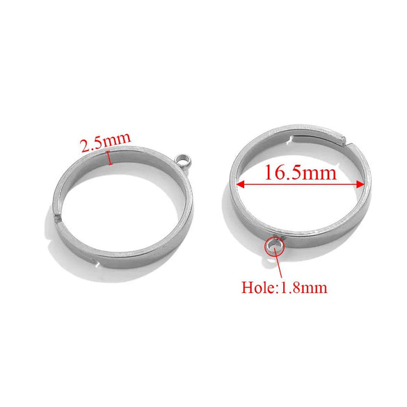 Wholesale Jewelry Stainless Steel Geometric Ring Handmade