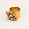 Wholesale Jewelry Stainless Steel Geometric Ring Light Luxury Style Electroplated For Women