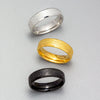 Wholesale Jewelry Stainless Steel Geometric Ring Sand Surface Vacuum Plating