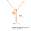 Wholesale Jewelry Stainless Steel Geometric Rose Gold Plated Long Necklace For Women