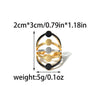Wholesale Jewelry Stainless Steel Geometric Round Hollow Wide Face Ring Electroplated Retro Style Unisex