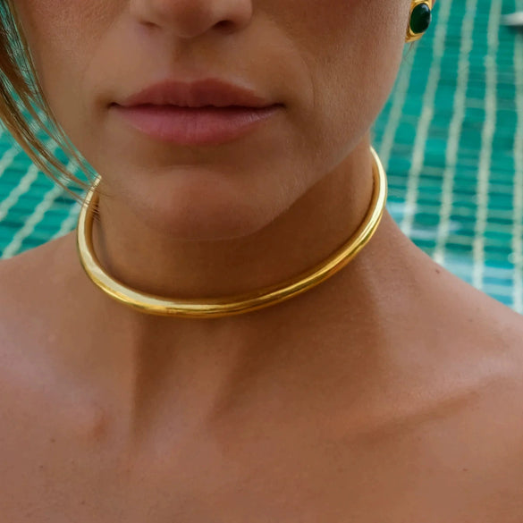 Wholesale Jewelry Stainless Steel Geometric Simple Smooth Collar Trend