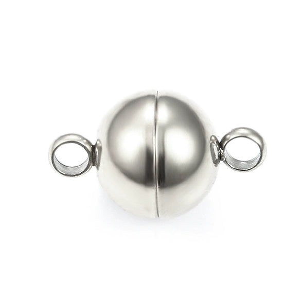 Wholesale Jewelry Stainless Steel Geometric Spherical Magnet Buckle For Necklace Bracelet Eardrop