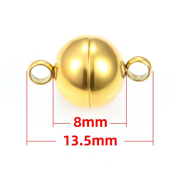 Wholesale Jewelry Stainless Steel Geometric Spherical Magnet Buckle For Necklace Bracelet Eardrop